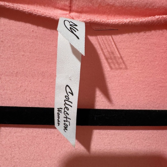 NY Collection Soft Pink Open Cardigan - Picture 2 of 3